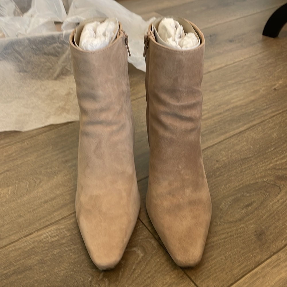 Ann Taylor Tan Suede Ankle Boots - Picture 6 of 8